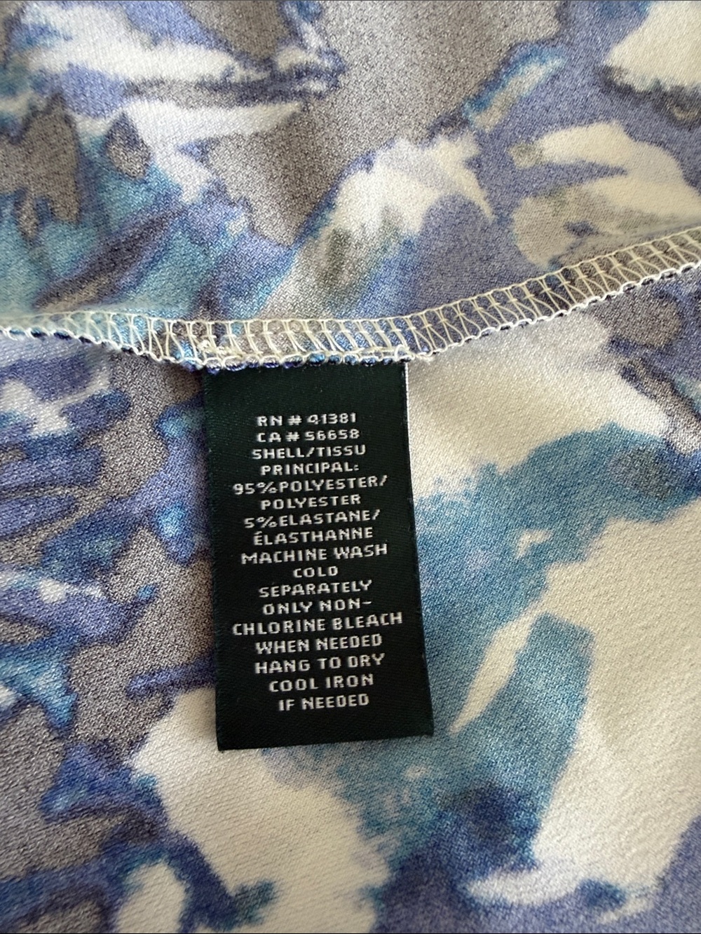 LAUREN Floral Sheath Dress in Blue and Gray - Picture 8 of 8
